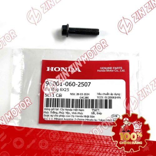 BU LÔNG 6X25MM DÙNG CHUNG NHIỀU DÒNG XE HONDA 960010602507 CHÍNH HÃNG
