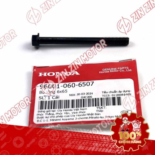 BU LÔNG LỤC GIÁC 6X65MM ĐEN DÙNG CHUNG NHIỀU DÒNG XE HONDA 960010606507 CHÍNH HÃNG