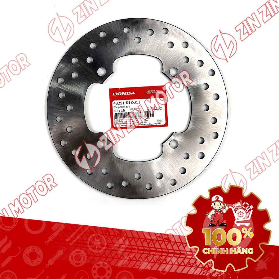 ĐĨA THẮNG SAU XE VARIO 160 2023 VN (BẢN PHANH ABS) 43251K1ZJ11 CHÍNH HÃNG