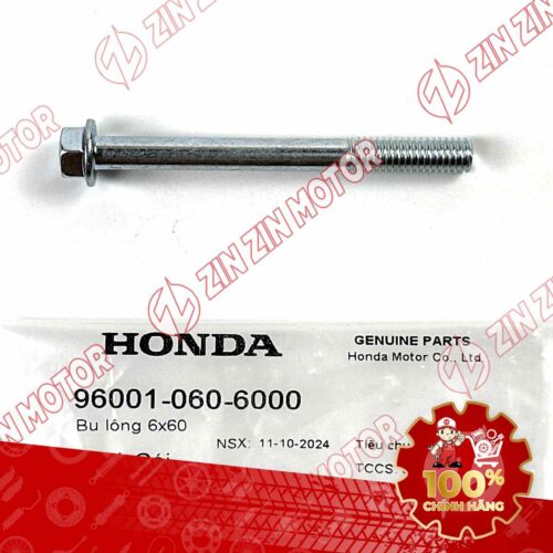 BU LÔNG MẶT BÍCH 6X60MM DÙNG CHUNG NHIỀU LOẠI XE HONDA 960010606000 CHÍNH HÃNG