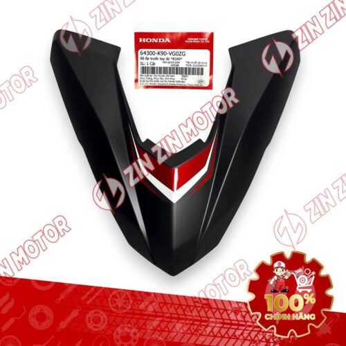 MẶT NẠ CHỮ V TRƯỚC WAVE RSX ĐEN ĐỎ 2021-2022 64300K90VG0ZG CHÍNH HÃNG