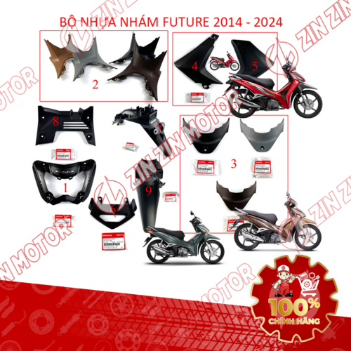 Full Dàn Nhựa Nhám Future 125, Future Led 2018 - 2024, Future Mập 2014 - 2017 Chính Hãng - ZZM