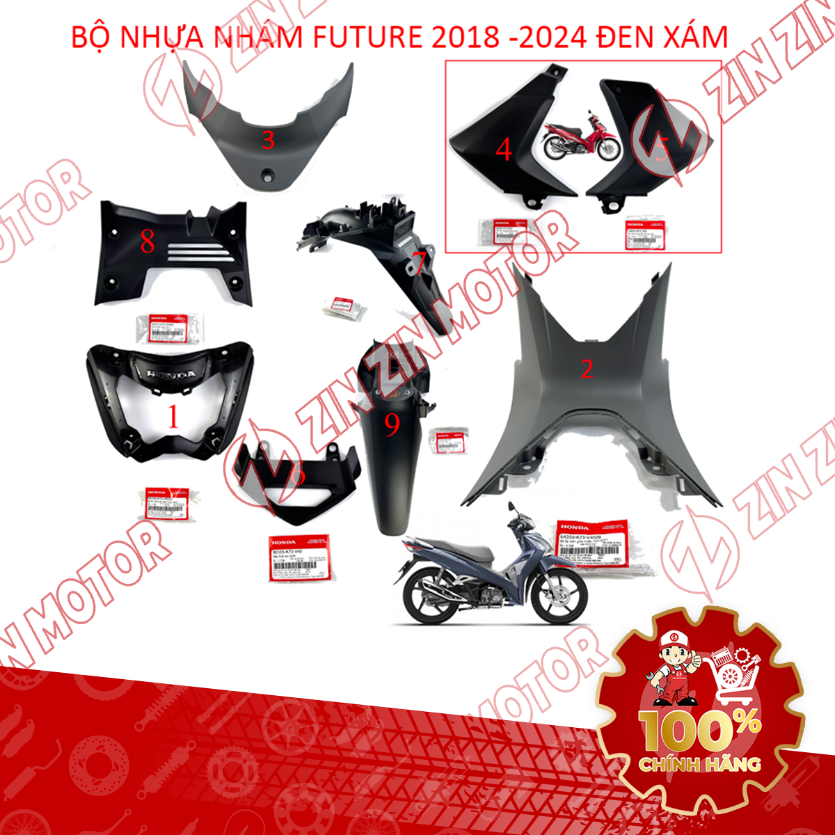 FULL NHỰA NHÁM FUT18 XÁM 3