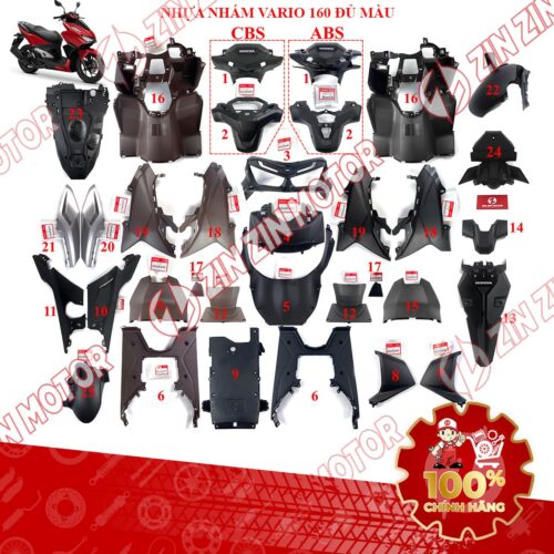 Full Dàn Áo Nhựa Nhám Vario 160, Click 160 Chính Hãng