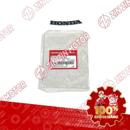 TEM CHỮ HONDA MẶT NẠ WAVE ALPHA 2024 2025 85MM ĐEN NỀN XÁM 86102K89VB0ZB CHÍNH HÃNG