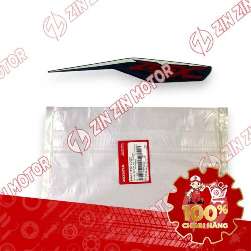 TEM MẶT NẠ CHỮ V TRƯỚC WAVE RSX 2019 2020 PHIÊN BẢN BÁNH MÂM PHANH ĐĨA XE TRẮNG ĐEN 86642K90VC0ZC CHÍNH HÃNG