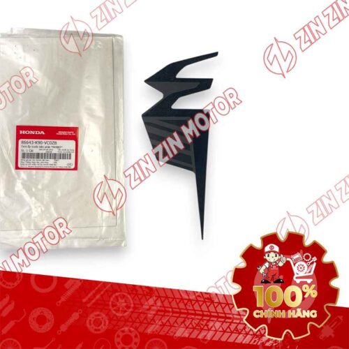 TEM ỐP TRƯỚC WAVE RSX 2019 2020 PHIÊN BẢN BÁNH MÂM PHANH ĐĨA XE XÁM ĐỎ BÊN PHẢI 86643K90VC0ZB CHÍNH HÃNG