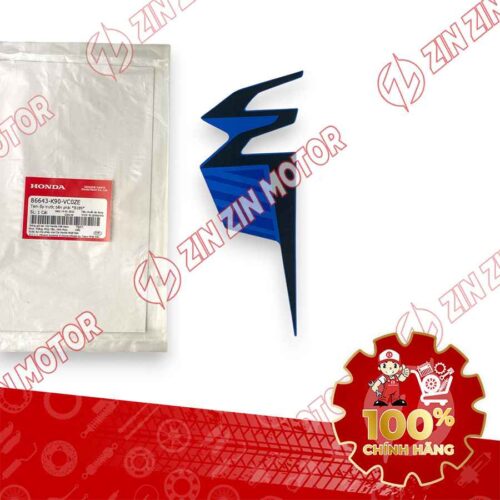 TEM ỐP TRƯỚC WAVE RSX 2019 2020 PHIÊN BẢN BÁNH MÂM PHANH ĐĨA XE XANH ĐEN BÊN PHẢI 86643K90VC0ZE CHÍNH HÃNG