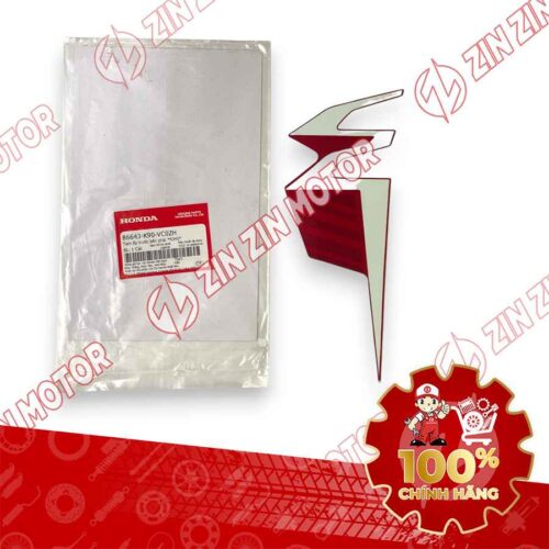 TEM ỐP TRƯỚC WAVE RSX 2019 2020 PHIÊN BẢN BÁNH CĂM PHANH CƠ/ĐĨA XE ĐỎ BÊN PHẢI 86643K90VC0ZH CHÍNH HÃNG