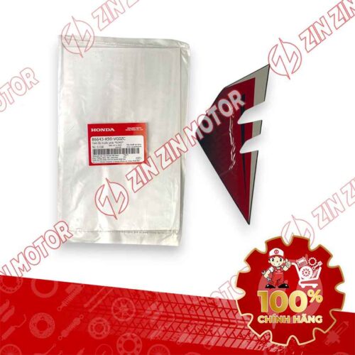 TEM ỐP TRƯỚC WAVE RSX 2021 2022 PHIÊN BẢN BÁNH MÂM THẮNG ĐĨA XE ĐỎ ĐEN BÊN PHẢI 86643K90VG0ZC CHÍNH HÃNG