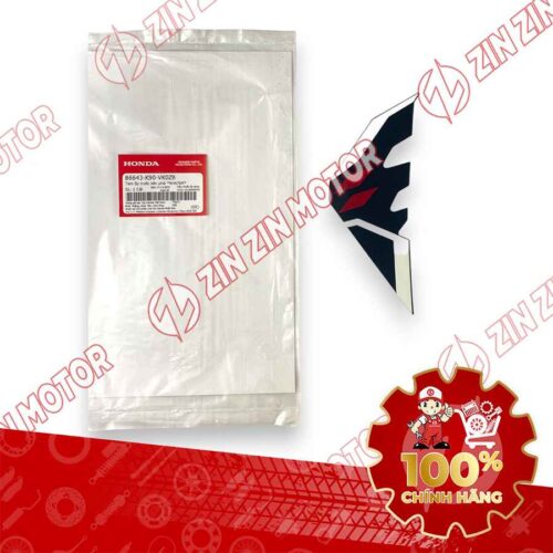 TEM ỐP TRƯỚC WAVE RSX 2023 PHIÊN BẢN THỂ THAO BÁNH MÂM PHANH ĐĨA XE TRẮNG BÊN PHẢI 86643K90VK0ZB CHÍNH HÃNG