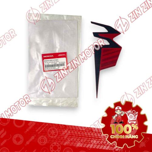 TEM ỐP TRƯỚC WAVE RSX 2019 2020 PHIÊN BẢN BÁNH MÂM PHANH ĐĨA XE ĐỎ ĐEN BÊN TRÁI 86644K90VC0ZD CHÍNH HÃNG