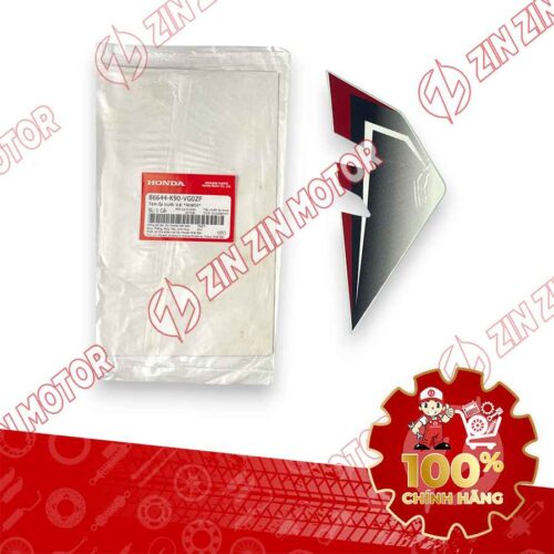 TEM ỐP TRƯỚC WAVE RSX 2021 2022 PHIÊN BẢN BÁNH CĂM PHANH CƠ/ĐĨA XE TRẮNG ĐEN BÊN TRÁI 86644K90VG0ZF CHÍNH HÃNG