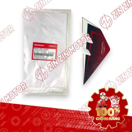 TEM ỐP TRƯỚC WAVE RSX 2021 2022 PHIÊN BẢN BÁNH CĂM PHANH CƠ/ĐĨA XE ĐỎ ĐEN BÊN TRÁI 86644K90VG0ZG CHÍNH HÃNG