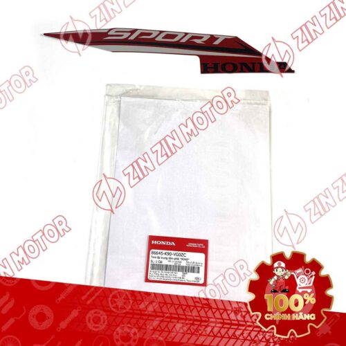 TEM ỐP TRUNG TÂM WAVE RSX 2021 2022 PHIÊN BẢN BÁNH MÂM THẮNG ĐĨA XE ĐỎ BÊN PHẢI 86645K90VG0ZC CHÍNH HÃNG