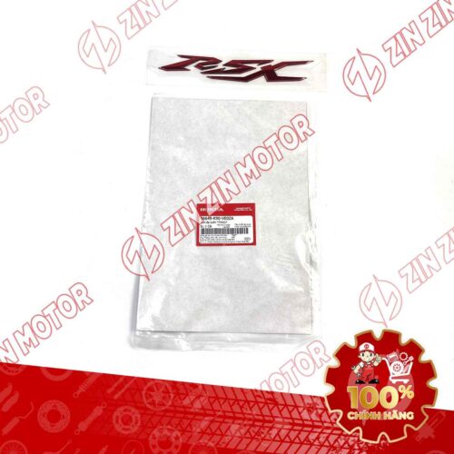 TEM CHỮ NỔI RSX DÁN ỐP SƯỜN XE WAVE RSX 2019 2020 2021 2022 2023 PHIÊN BẢN BÁNH MÂM THẮNG ĐĨA MÀU XI ĐỎ 86649K90VE0ZA CHÍNH HÃNG