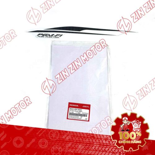TEM ỐP SƯỜN WAVE RSX 2019 2020 PHIÊN BẢN BÁNH MÂM PHANH ĐĨA XE TRẮNG ĐEN BÊN TRÁI MIẾNG DƯỚI 86652K90VE0ZC CHÍNH HÃNG