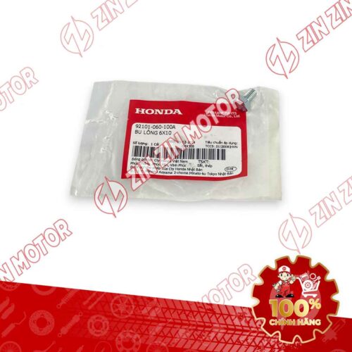 ỐC, BU LÔNG 6X10MM BẮT NHÔNG TẢI TRƯỚC WAVE RSX 2019 2020 2021 2022 2023 , WAVE ALPHA 2017 - 2023 2024 - 2025, WAVE BLADE 110 92101060100A CHÍNH HÃNG