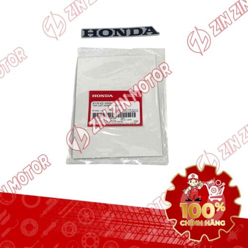 TEM HONDA DÁN ỐP YẾM TRONG WAVE ALPHA 2017 2018 2019 2020 2021 2022 2023 110MM MÀU ĐEN NÊN BẠC 87130KTL640ZA CHÍNH HÃNG