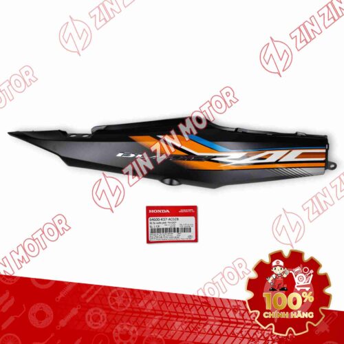 ỐP SƯỜN WAVE BLADE 110 ĐEN TRẮNG CAM 2021-2022 BẢN THỂ THAO BÊN PHẢI 64600K57AC0ZB CHÍNH HÃNG