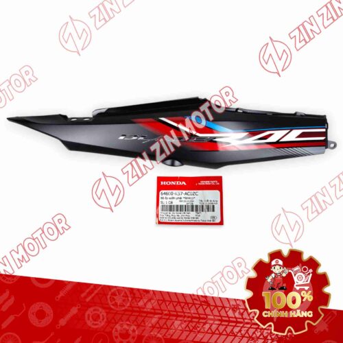 ỐP SƯỜN WAVE BLADE 110 ĐEN ĐỎ 2021-2022 BẢN THỂ THAO BÊN PHẢI 64600K57AC0ZC CHÍNH HÃNG