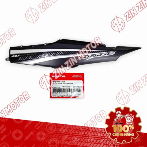 ỐP SƯỜN WAVE BLADE 110 ĐEN TRẮNG 2017 BẢN THỂ THAO BÊN TRÁI 64650K57A20ZB CHÍNH HÃNG