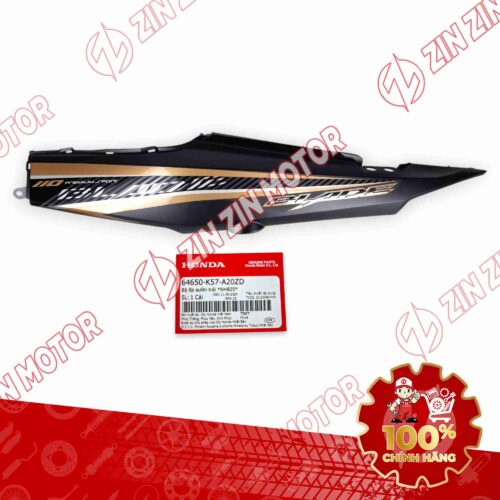 ỐP SƯỜN WAVE BLADE 110 ĐEN VÀNG ĐỒNG 2017 BẢN THỂ THAO BÊN TRÁI 64650K57A20ZD CHÍNH HÃNG