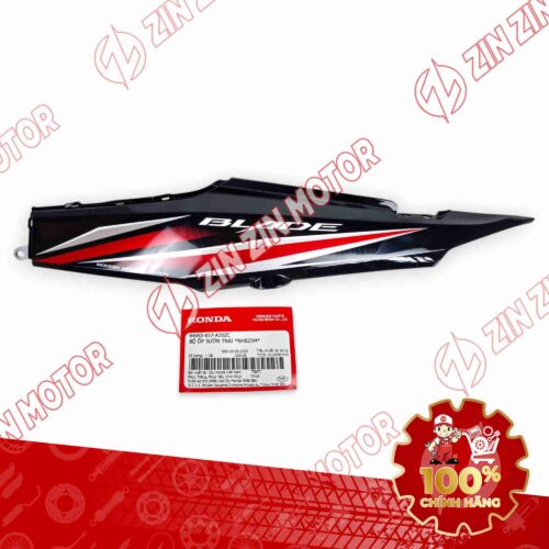 ỐP SƯỜN WAVE BLADE 110 ĐEN ĐỎ 2018 BẢN TIÊU CHUẨN BÊN TRÁI 64650K57A30ZC CHÍNH HÃNG