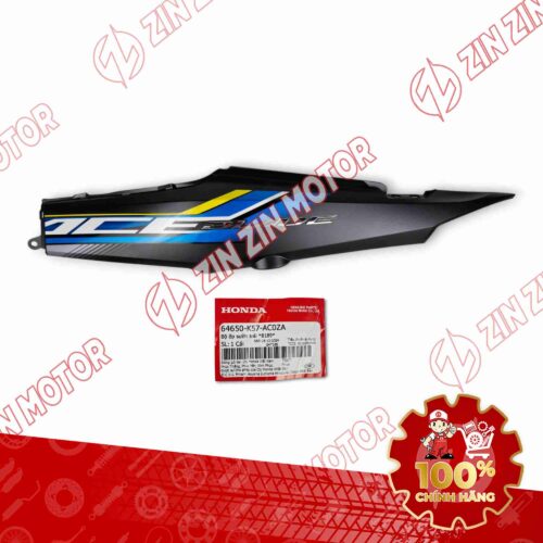 ỐP SƯỜN WAVE BLADE 110 ĐEN XANH 2021-2022 BẢN THỂ THAO BÊN TRÁI 64650K57AC0ZA CHÍNH HÃNG