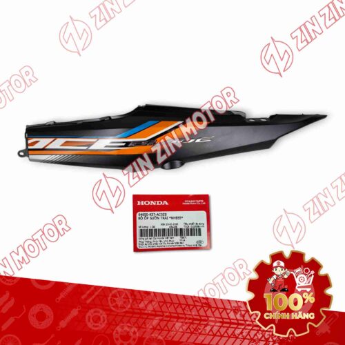 ỐP SƯỜN WAVE BLADE 110 ĐEN TRẮNG CAM 2021-2022 BẢN THỂ THAO BÊN TRÁI 64650K57AC0ZB CHÍNH HÃNG