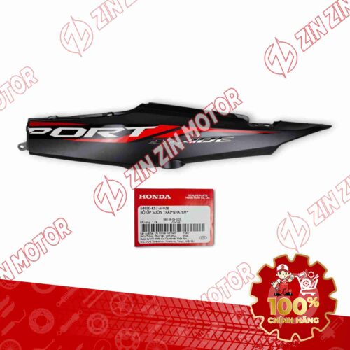 ỐP SƯỜN WAVE BLADE 110 ĐEN ĐỎ 2023 BẢN THỂ THAO BÊN TRÁI 64650K57AF0ZB CHÍNH HÃNG