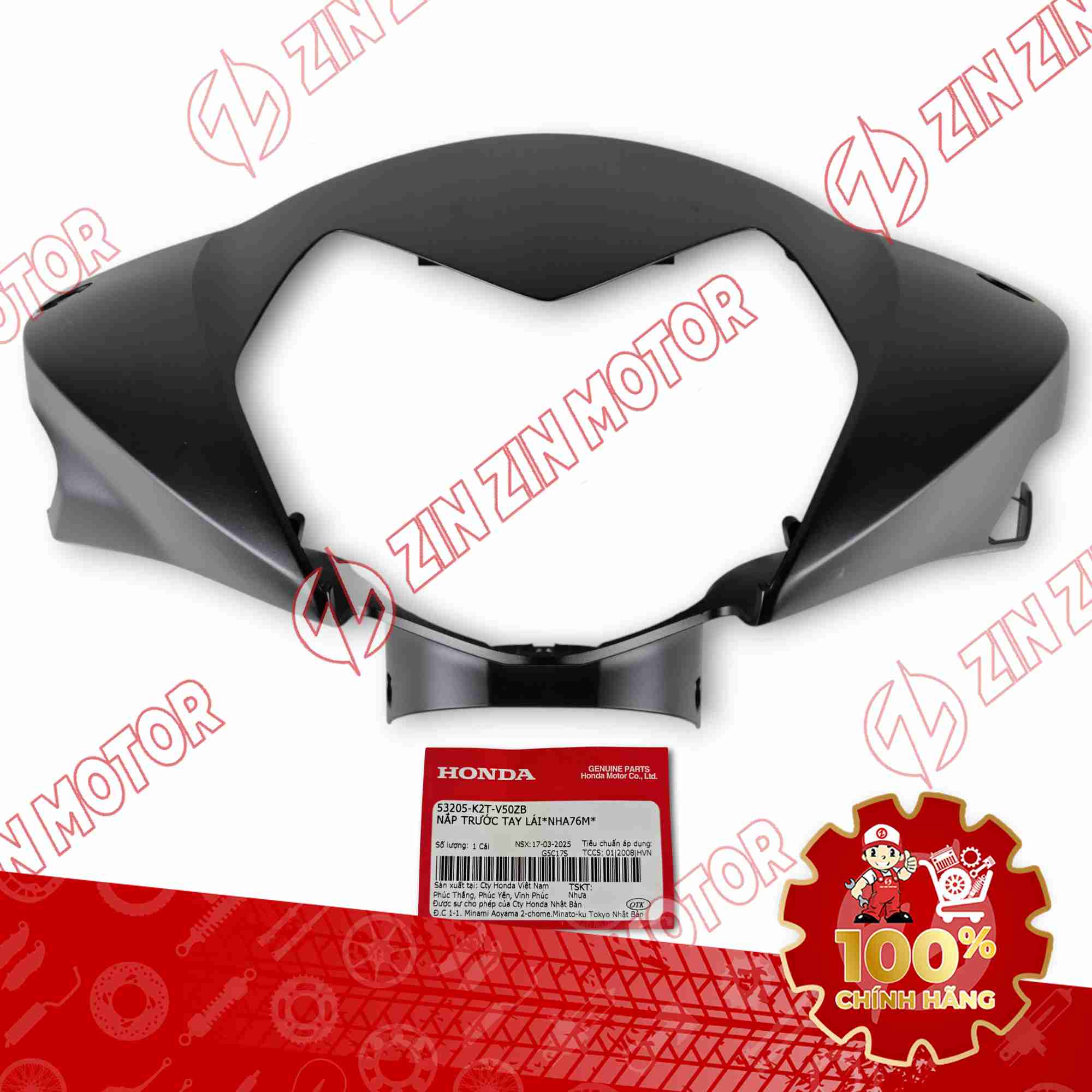 ỐP ĐẦU LEAD 125 2025 ĐEN NHÁM 53205K2TV50ZB CHÍNH HÃNG