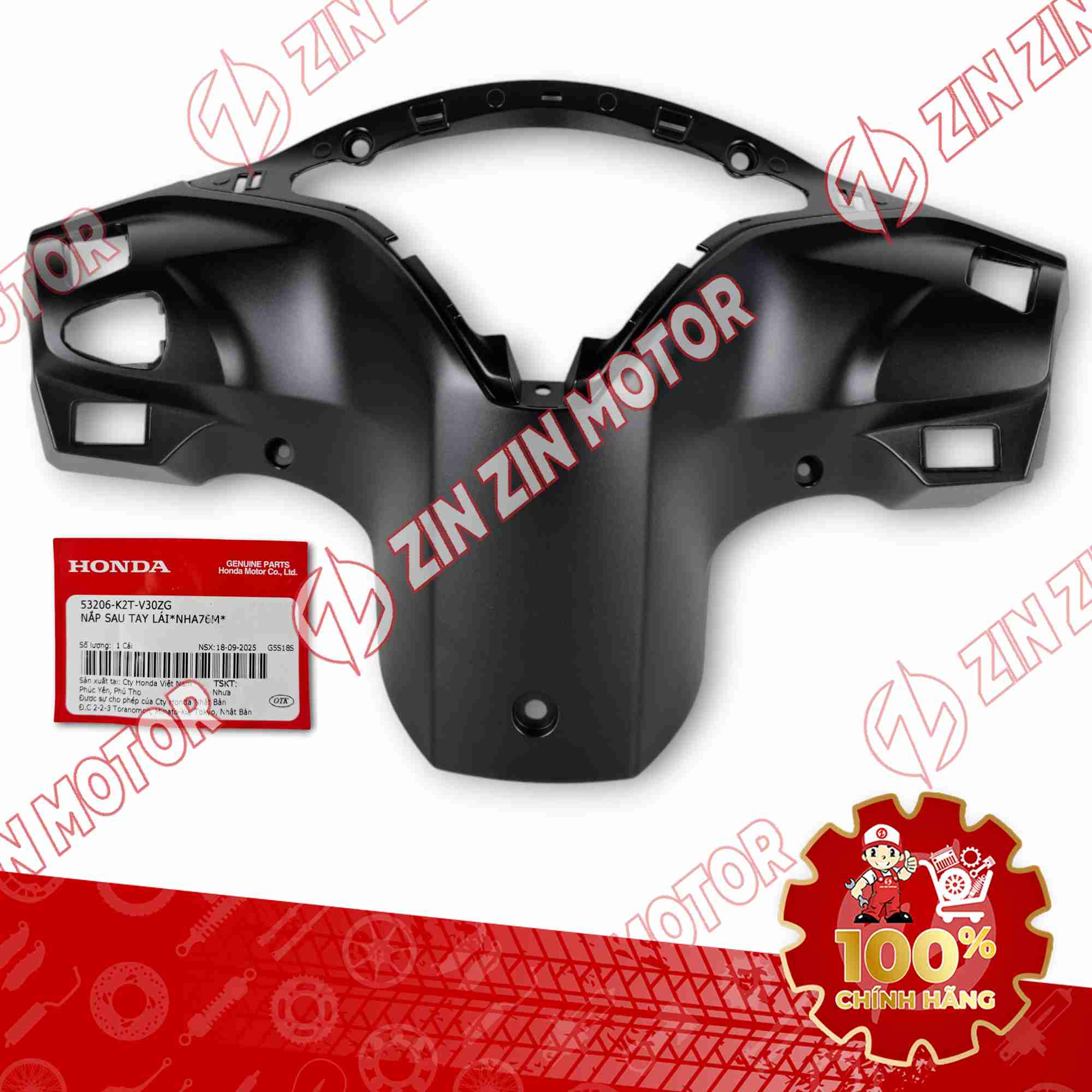 BỢ CỔ LEAD 125 2025 ĐEN 53206K2TV30ZG CHÍNH HÃNG