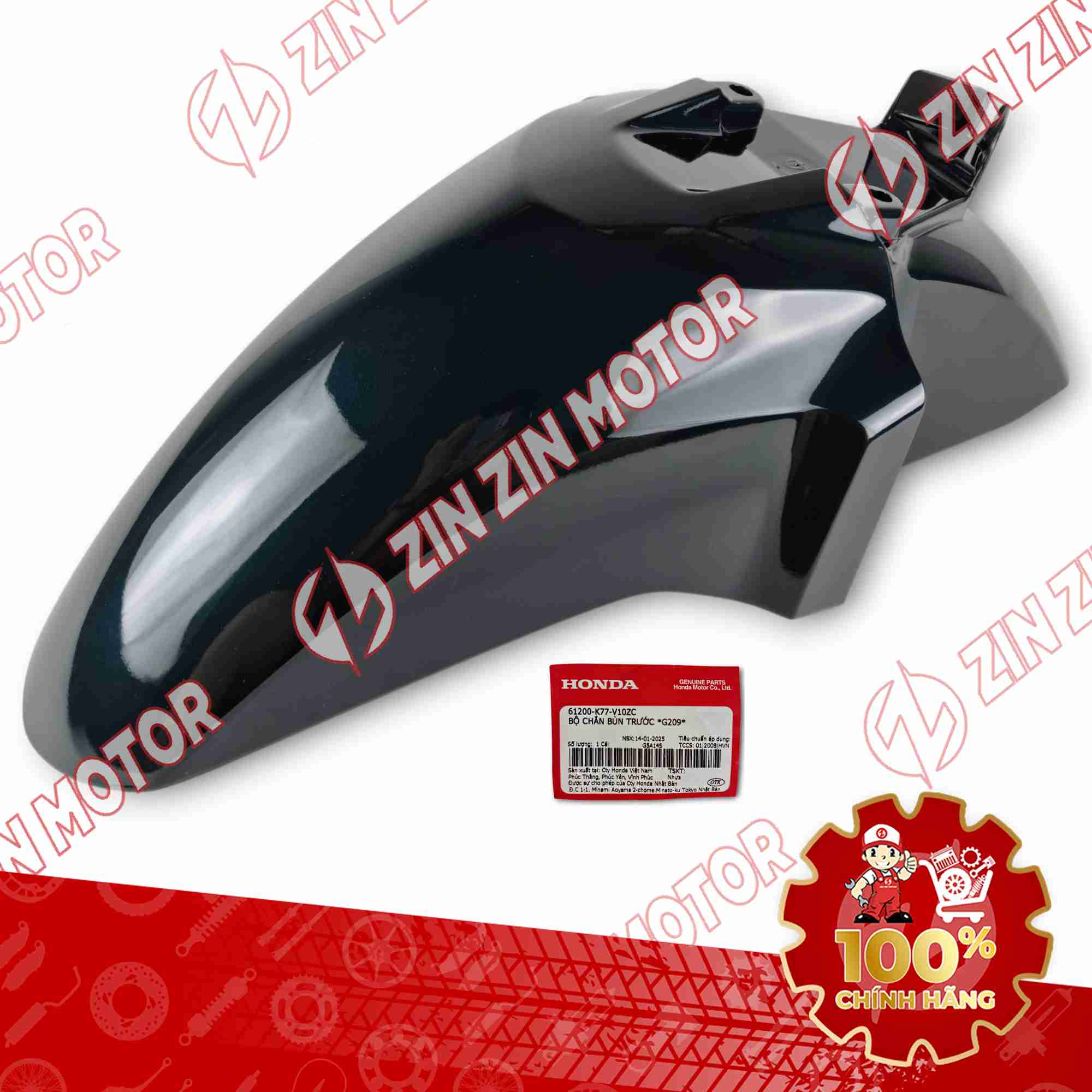 DÈ TRƯỚC SH 125/150i 2017 2018 2019 XANH LỤC 61200K77V10ZC CHÍNH HÃNG