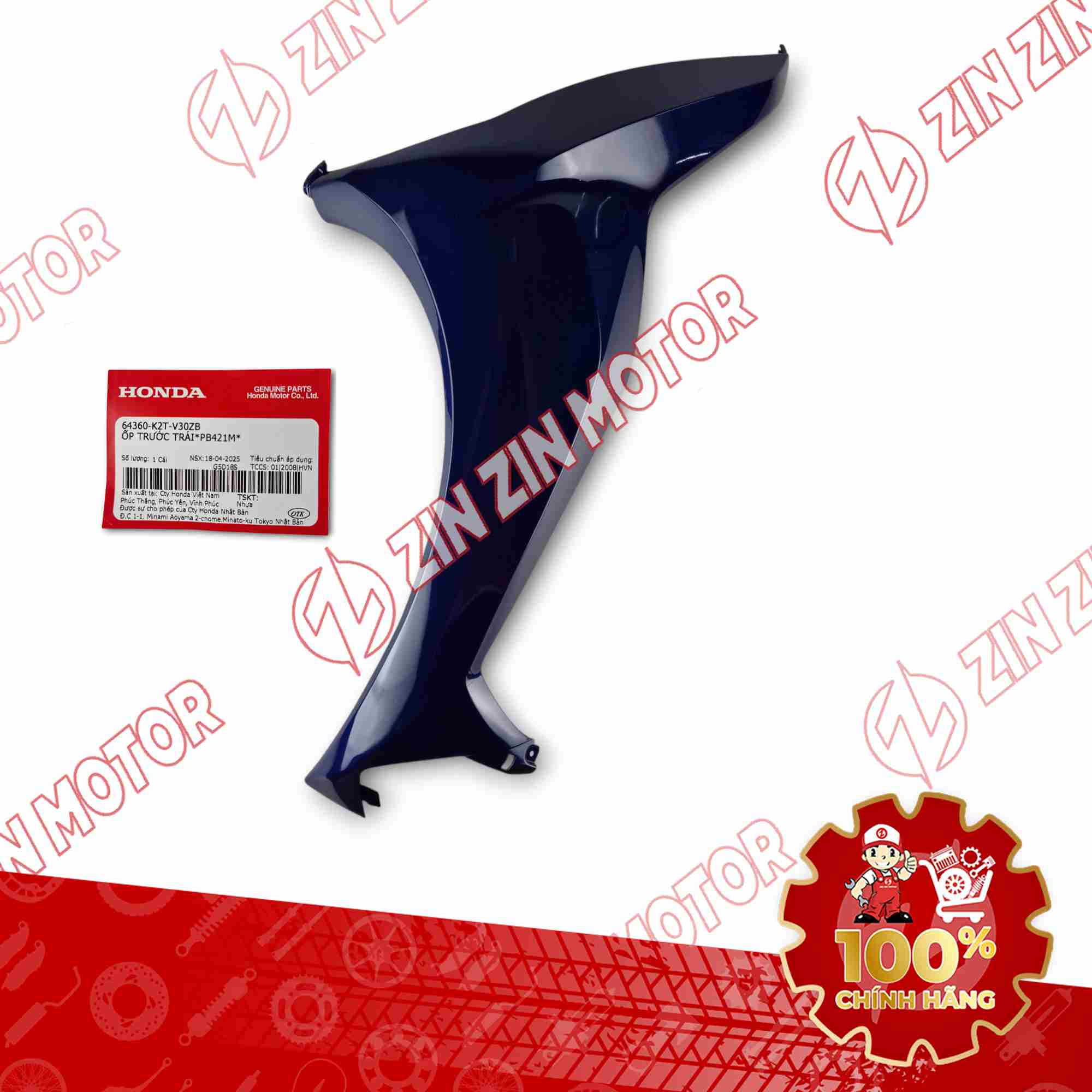 CÁNH YẾM LEAD 125 2025 XANH DƯƠNG ĐẬM BÊN TRÁI 64360K2TV30ZB CHÍNH HÃNG