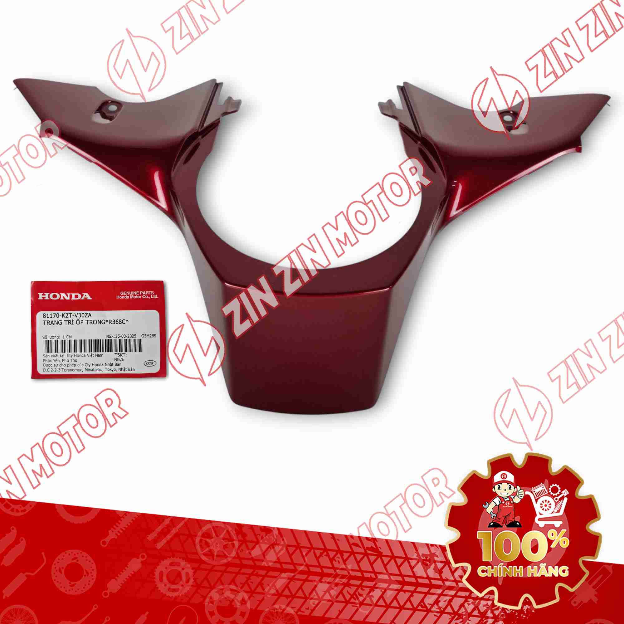 ỐP TRÊN YẾM Ổ KHÓA LEAD 125 2025 ĐỎ 81170K2TV30ZA CHÍNH HÃNG