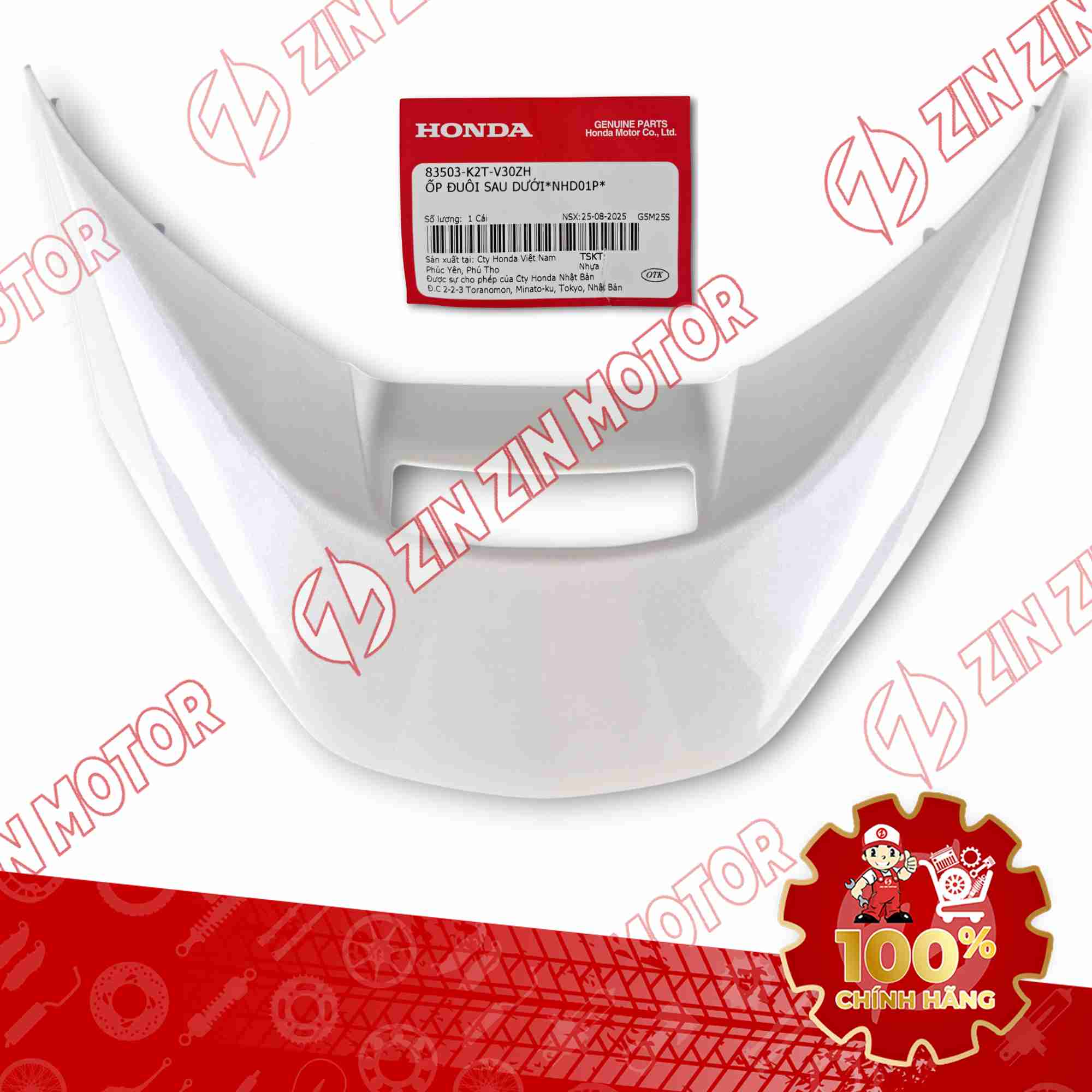 NẮP ỐP ĐUÔI SAU LEAD 125 2025 TRẮNG MIẾNG DƯỚI 83503K2TV30ZH CHÍNH HÃNG