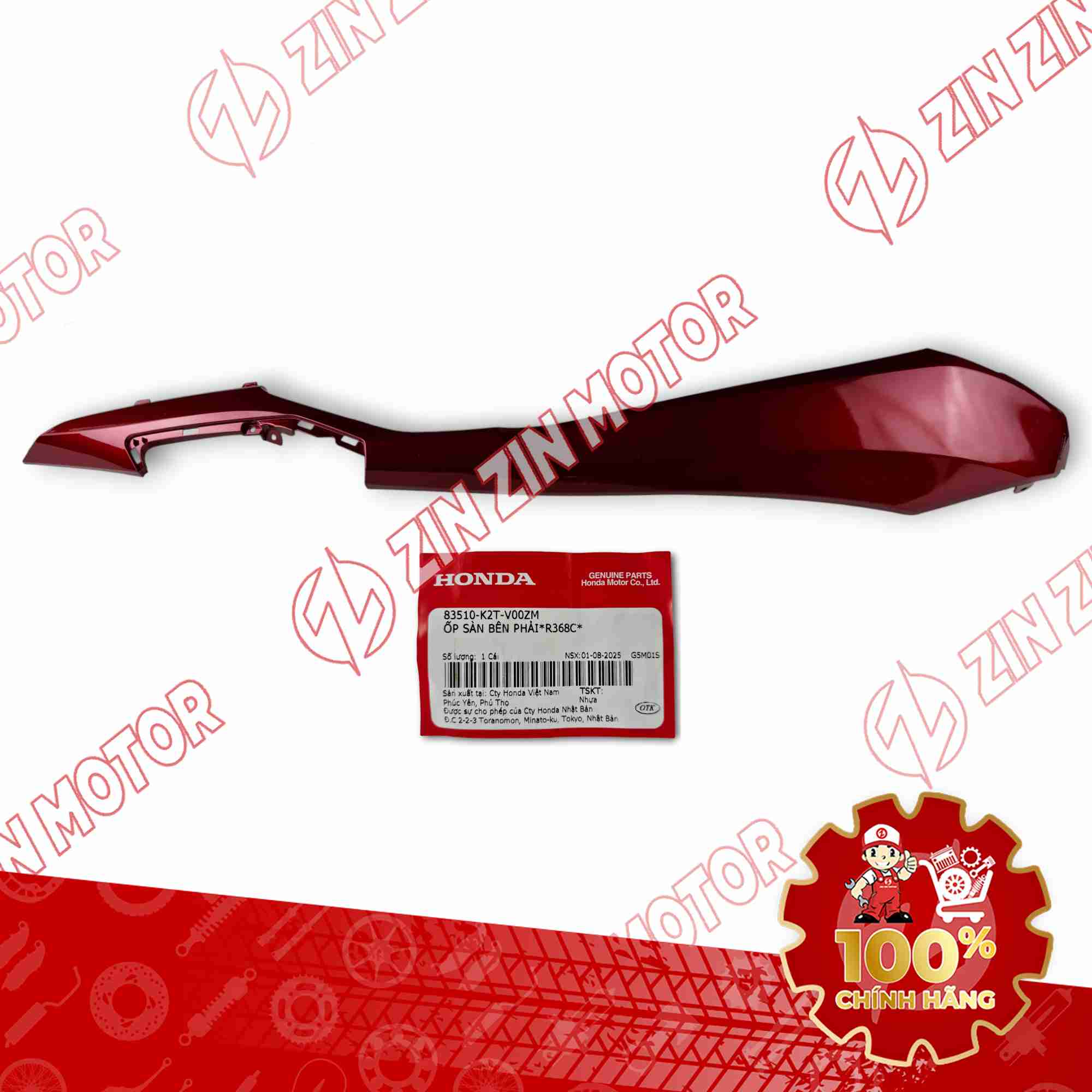 THANH CẠNH LEAD 125 2025 ĐỎ BÊN PHẢI 83510K2TV00ZM CHÍNH HÃNG