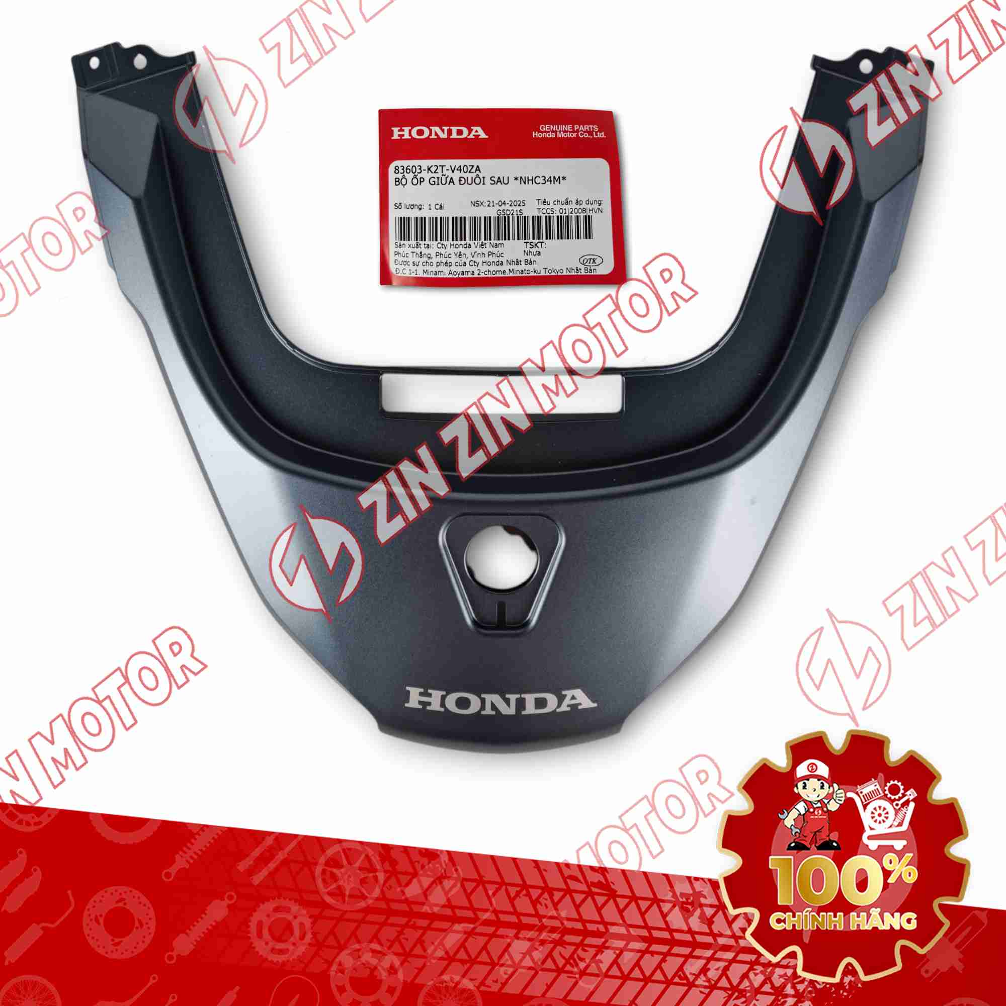 NẮP ỐP ĐUÔI SAU LEAD 125 2025 XANH NHÁM MIẾNG TRÊN 83603K2TV40ZA CHÍNH HÃNG