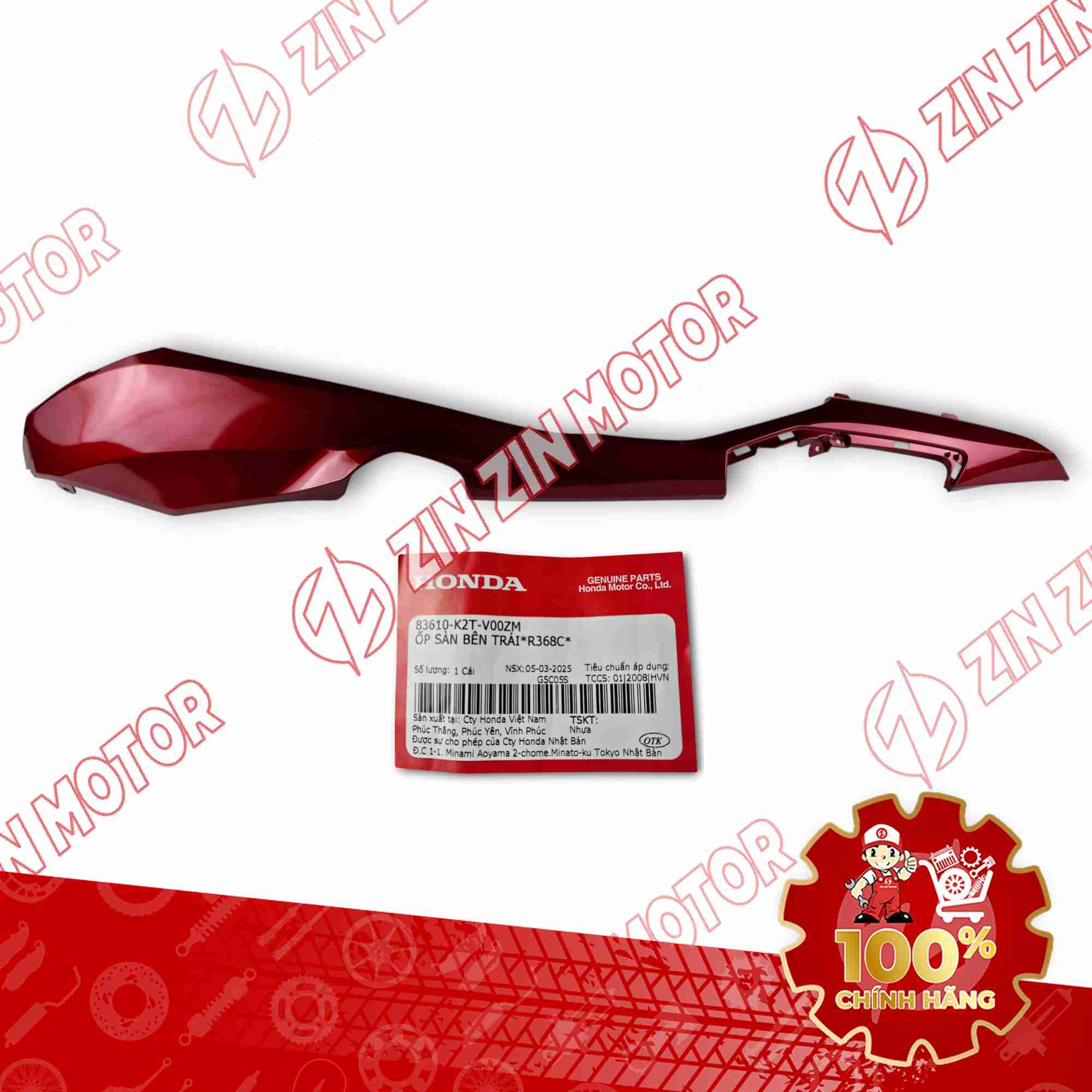 THANH CẠNH LEAD 125 2025 ĐỎ BÊN TRÁI 83610K2TV00ZM CHÍNH HÃNG