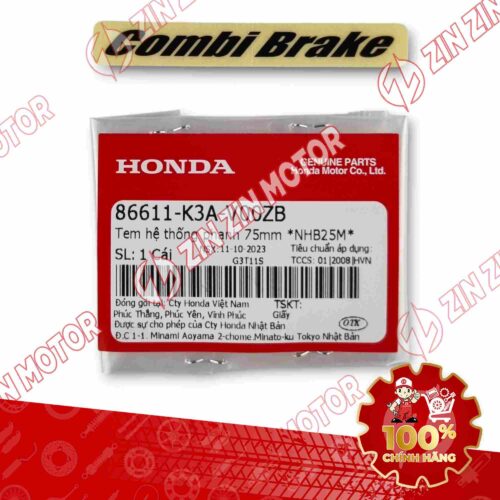 TEM COMBI BRAKE DÈ TRƯỚC AB 2022 2025 125 *NHB25M* 86611K3AV00ZB CHÍNH HÃNG