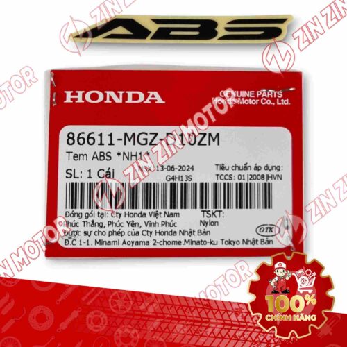 TEM ABS DÈ TRƯỚC AB 2022 2025 160 *NH1* 86611MGZD10ZM CHÍNH HÃNG