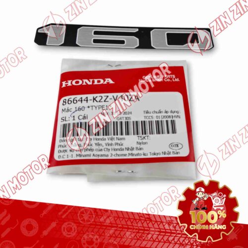 Alternative view of TEM SỐ 160 YẾM XE AIR BLADE (AB) 160 2025 TRẮNG NỀN ĐEN 86644K2ZV40ZA CHÍNH HÃNG