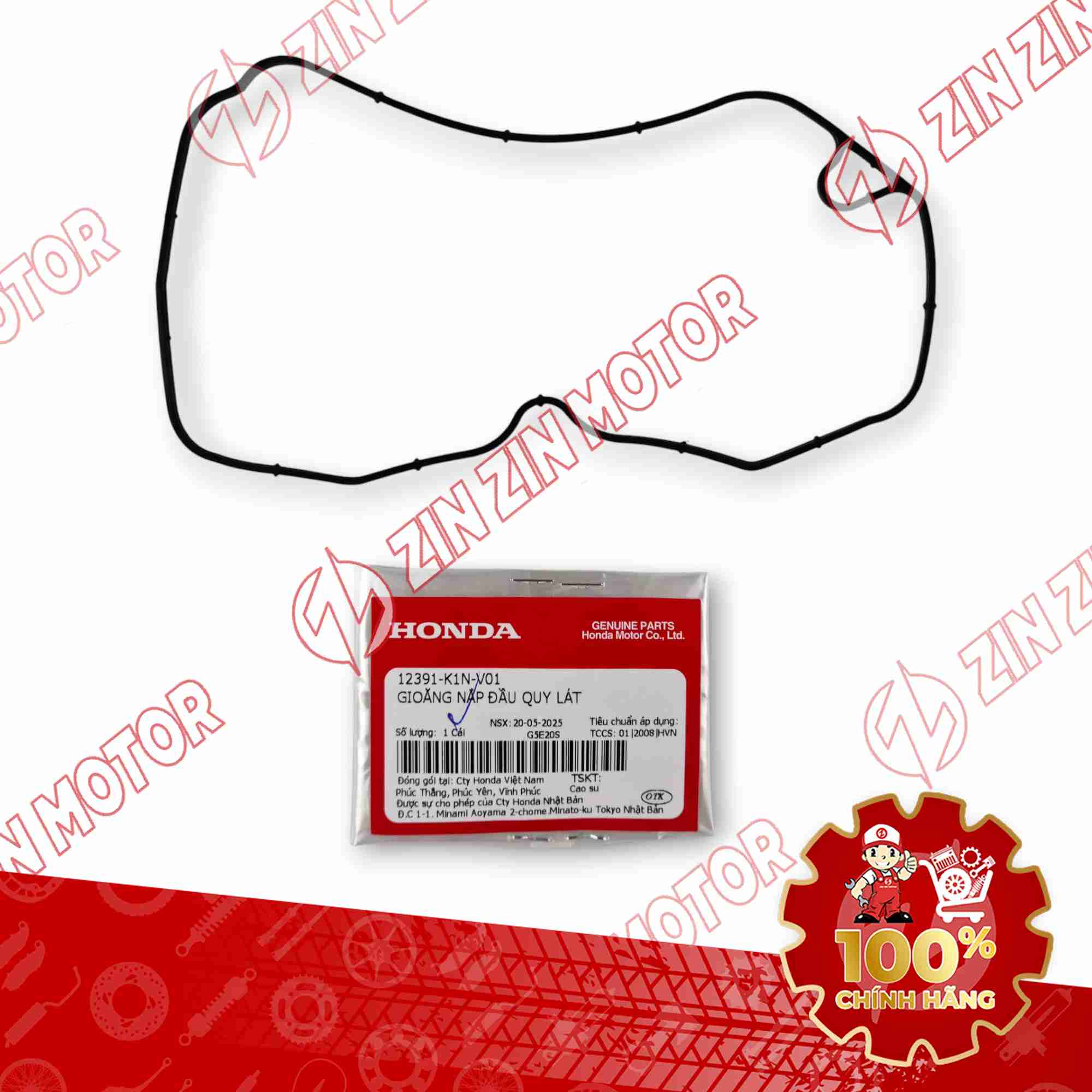 RON NẮP ĐẦU BÒ QUY LÁT LEAD 4VAL 125 2022 - 2025 12391K1NV01 CHÍNH HÃNG