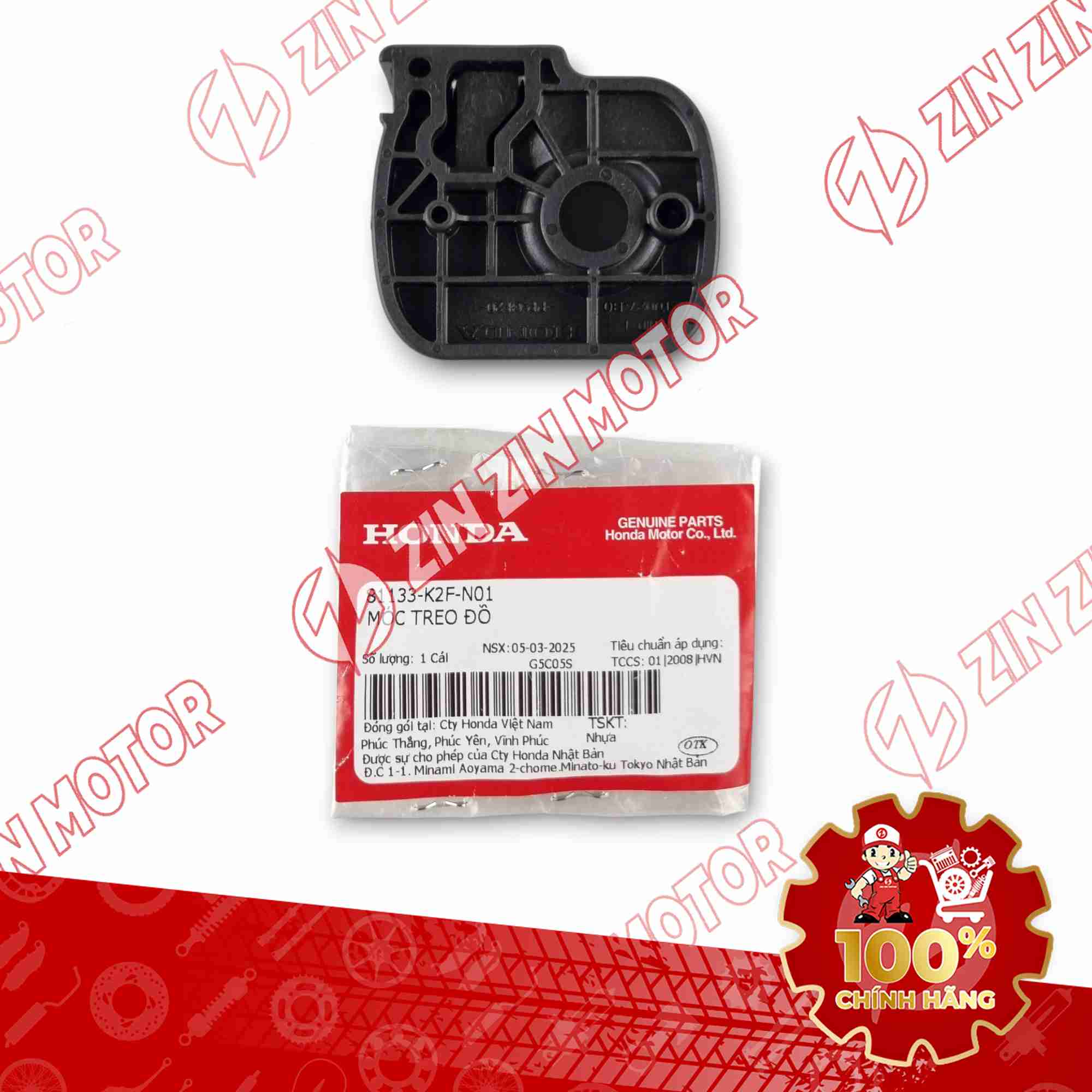 MÓC TREO ĐỒ LEAD 4VAL 125 2025 81133K2FN01 CHÍNH HÃNG