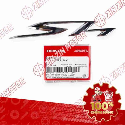 TEM CHỮ NỔI XE SH 125/150i PHẢI BẠC CROME 86831K77V00 CHÍNH HÃNG