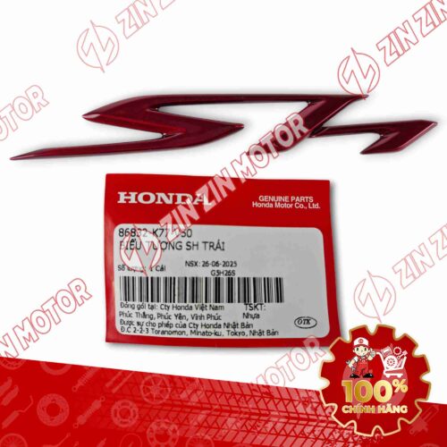 TEM CHỮ NỔI XE SH 125/150i TRÁI ĐỎ 86832K77V50 CHÍNH HÃNG