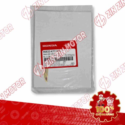 Alternative view of TEM CHỮ 125i XE SH 125i 2017 2018 2019 TEM TYPE 1 86833K77V00ZA CHÍNH HÃNG