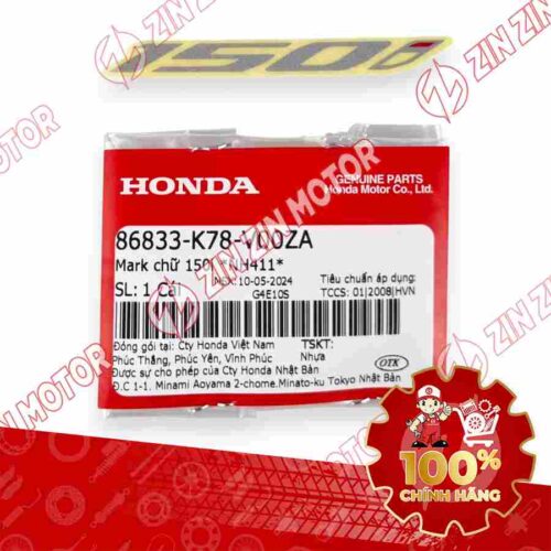 TEM CHỮ 150i XE SH 150i 2017 2018 2019 TEM TYPE 2 86833K78V00ZA CHÍNH HÃNG