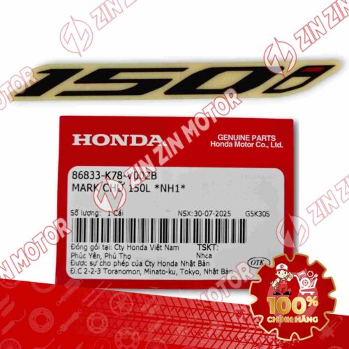 TEM CHỮ 150i XE SH 150i 2017 2018 2019 TEM TYPE 4 86833K78V00ZB CHÍNH HÃNG